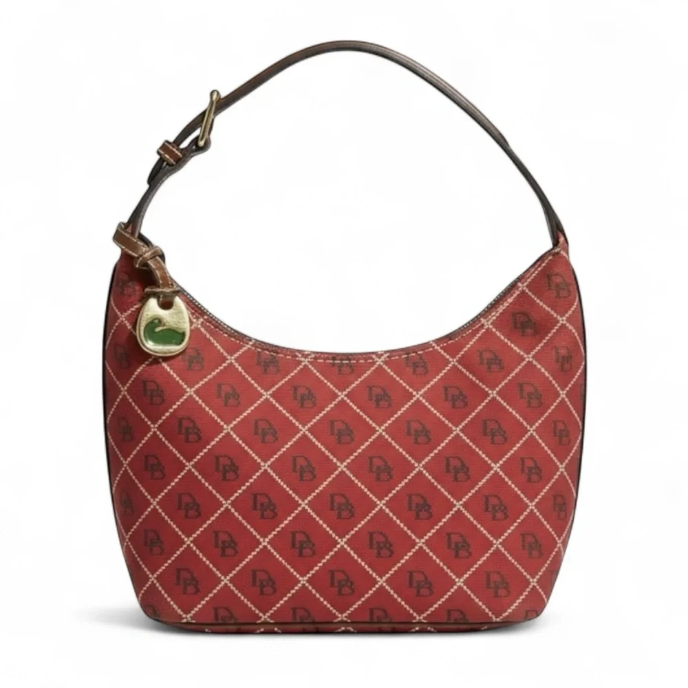 Dooney & Bourke Burgundy Patterned Hobo Bag